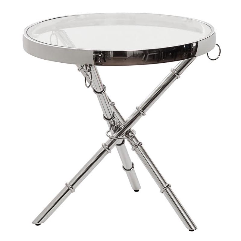 Стол Metal Bamboo Table chromium Хром Прозрачное Стекло в Орле | Loft Concept 