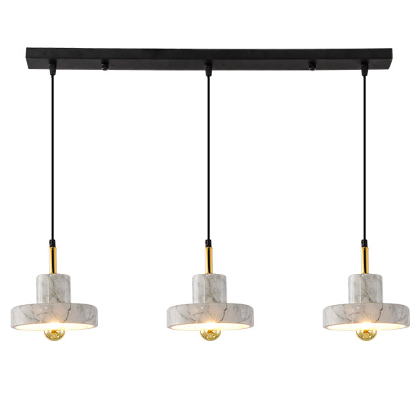 Люстра Tom Dixon Stone Pendant White 3 Белый Золотой Люстра Tom Dixon Stone Pendant White 3 Белый Золотой в Орле | Loft Concept