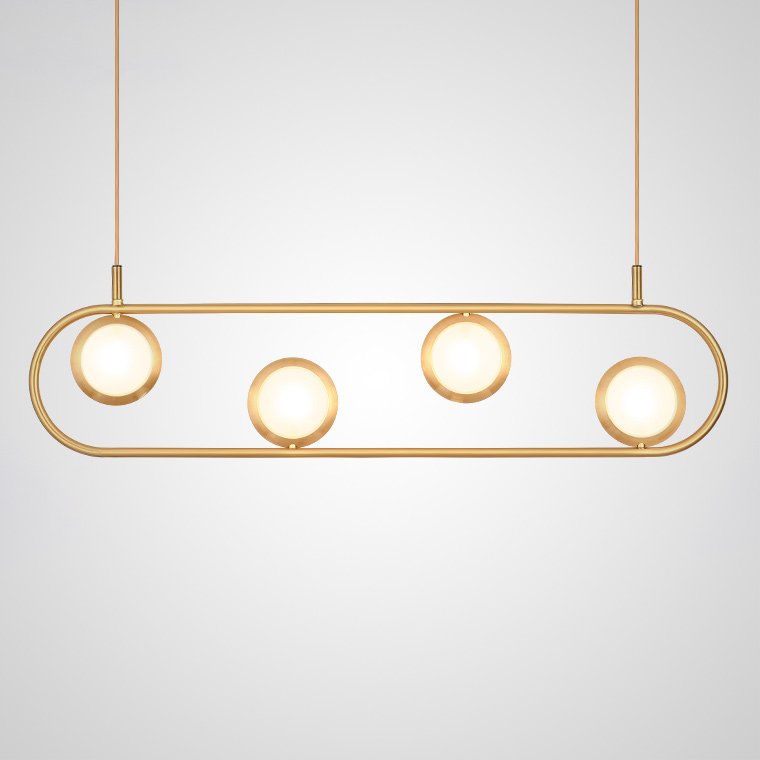 Люстра HOOP LED LONG Золотой Люстра HOOP LED LONG Золотой в Орле | Loft Concept