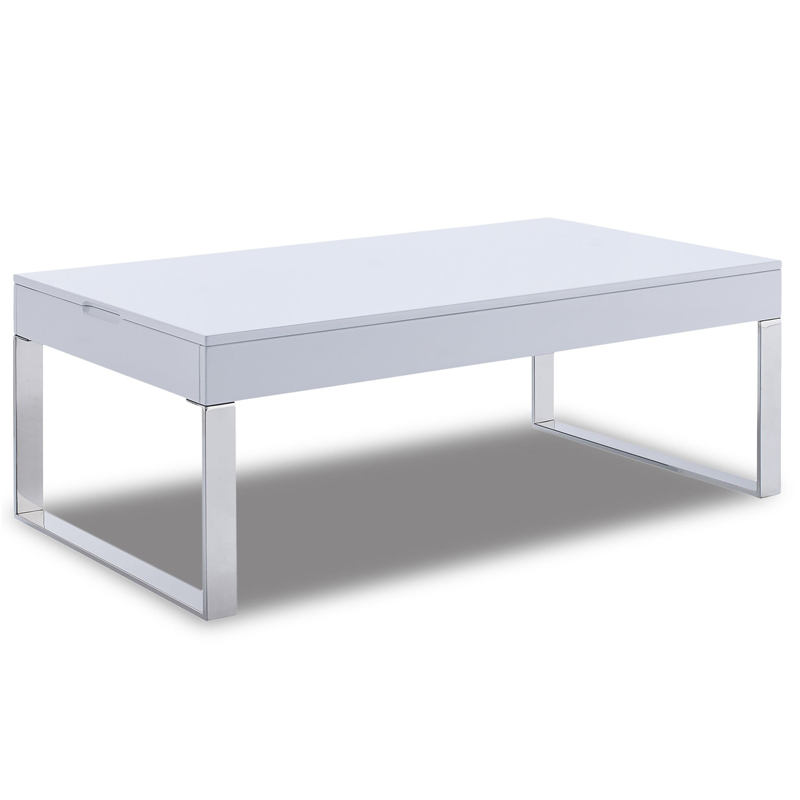 Кофейный стол Annecy Coffee Table white Белый Хром Кофейный стол Annecy Coffee Table white Белый Хром в Орле | Loft Concept