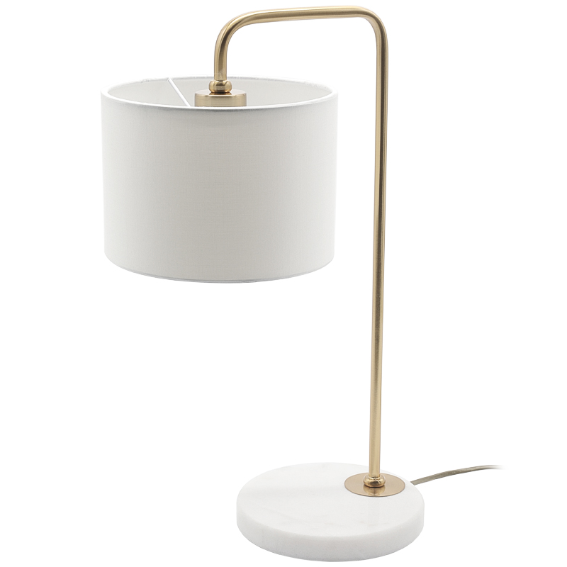 Настольная лампа Randers Table Lamp Белый Золотой Настольная лампа Randers Table Lamp Белый Золотой в Орле | Loft Concept