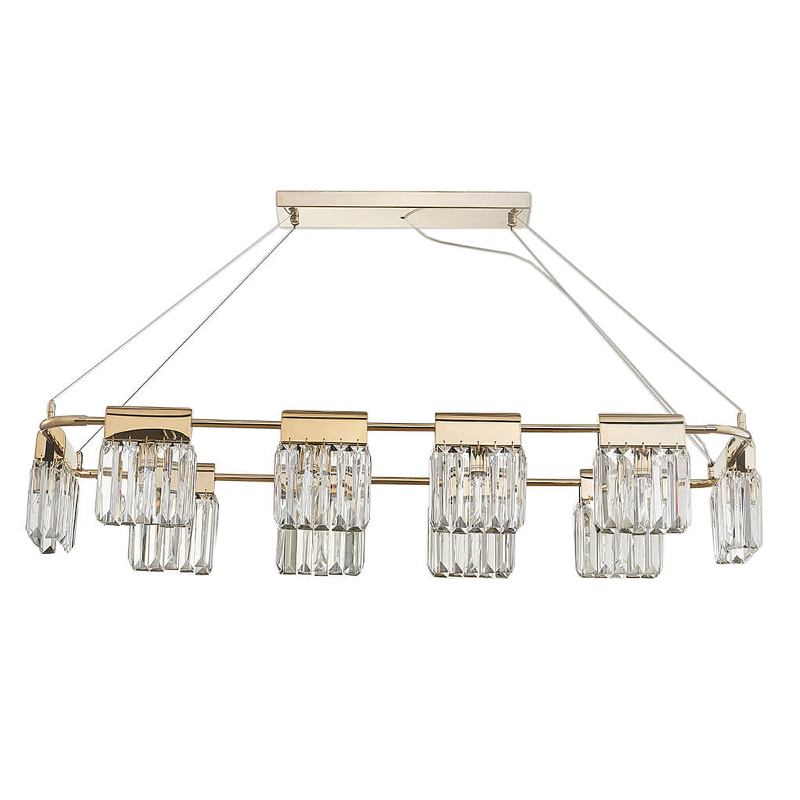 Люстра Crystal Pendants gold 10 Глянцевое золото Прозрачное Стекло Люстра Crystal Pendants gold 10 Глянцевое золото Прозрачное Стекло в Орле | Loft Concept
