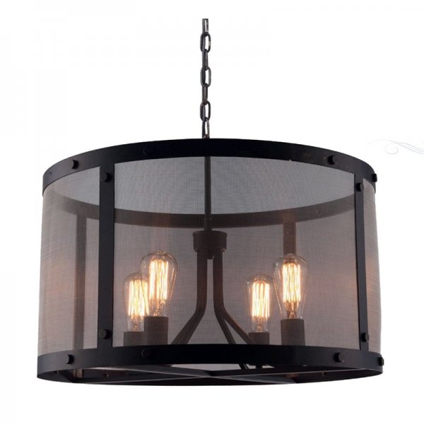 Люстра Loft Riveted Mesh Chandelier Round Черный Люстра Loft Riveted Mesh Chandelier Round Черный в Орле | Loft Concept