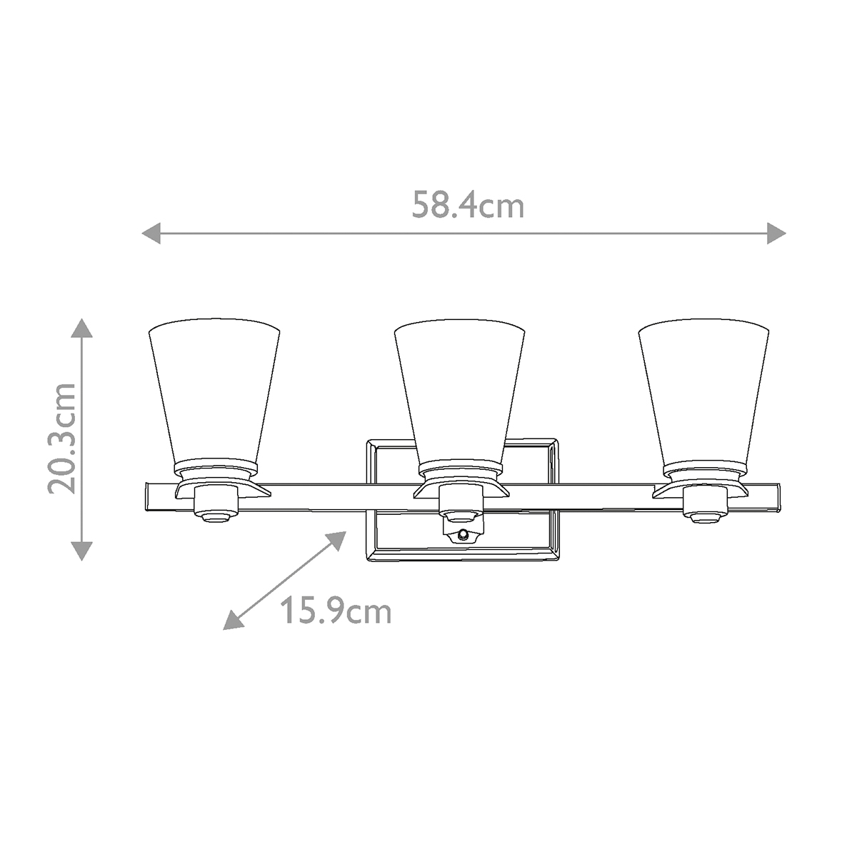 Бра для ванных комнат с белыми стеклянными конусными плафонами Hinkley в Орле