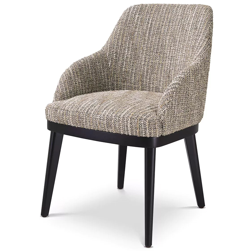 Стул Eichholtz Dining Chair Costa Mademoiselle Beige Бежевый Черный в Орле | Loft Concept 