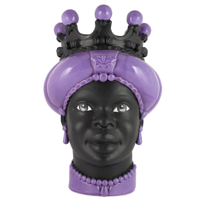 Ваза VASE MORO LADY CROWN DARK purple Черный Сиреневый Ваза VASE MORO LADY CROWN DARK purple Черный Сиреневый в Орле | Loft Concept