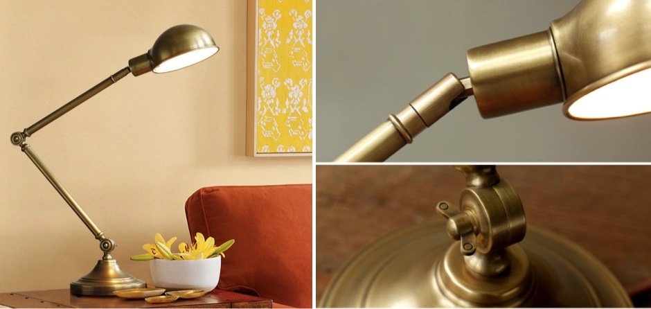 Настольная лампа Brass Vintage Loft Table Lamp Настольная лампа Brass Vintage Loft Table Lamp - Loft-Concept в Орле