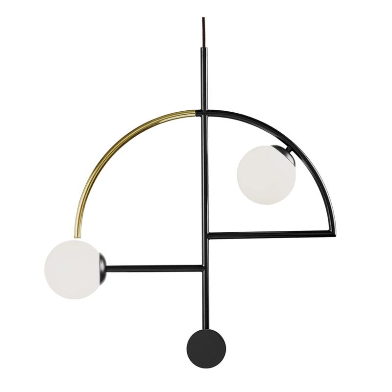 Подвесной светильник HELIO II - SUSPENSION LIGHT Черный Белый Латунь Подвесной светильник HELIO II - SUSPENSION LIGHT Черный Белый Латунь в Орле | Loft Concept
