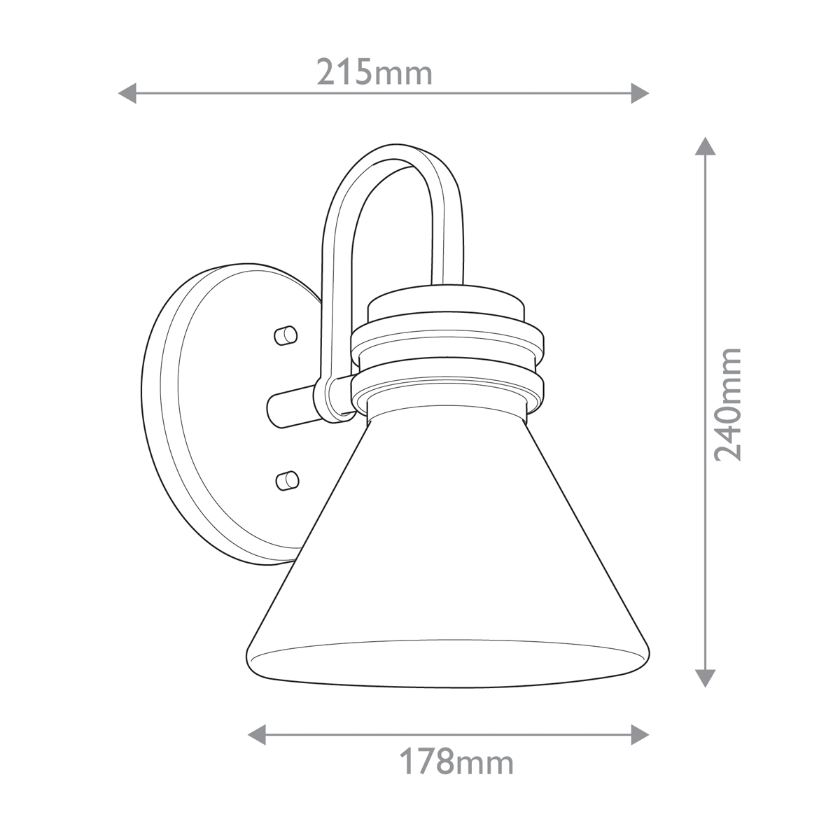 Бра с белым матовым плафоном в форме конуса Kichler в Орле