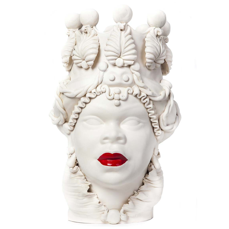 Ваза VASE MORO LADY LIPSTICK Белый Красный Ваза VASE MORO LADY LIPSTICK Белый Красный в Орле | Loft Concept