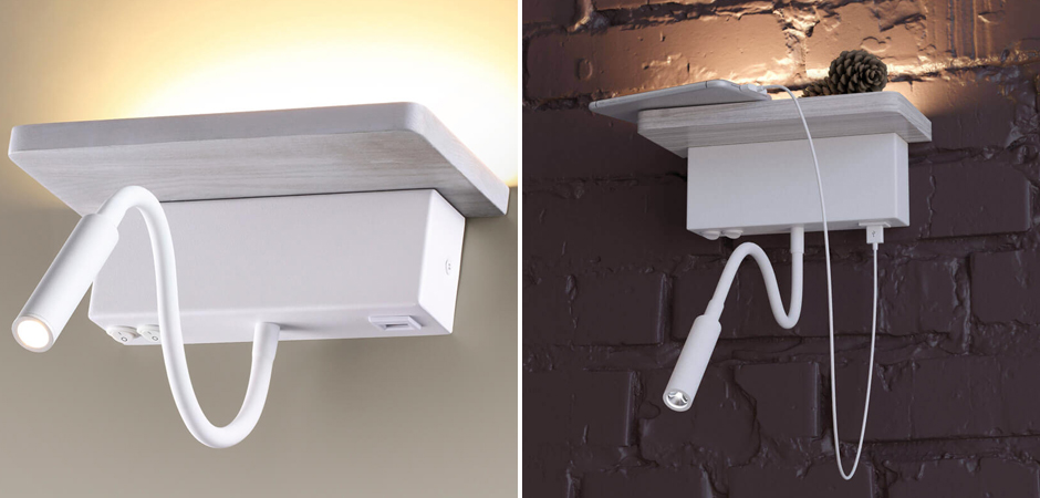 Бра Shirk Белое с USB входом Бра Shirk Белое с USB входом - Loft-Concept в Орле