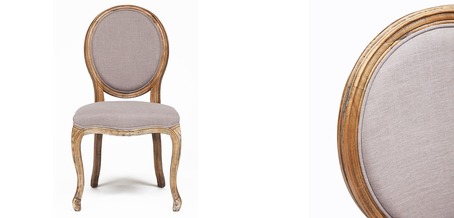 Стул French vintage chair Provence gray - фото