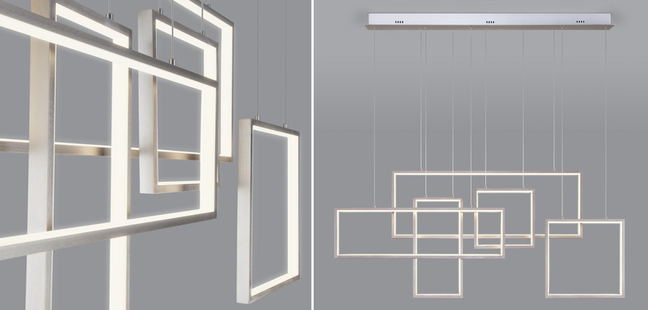Люстра Rectangle Geometry Chandelier Nickel 5 Люстра Rectangle Geometry Chandelier Nickel 5 - Loft-Concept в Орле