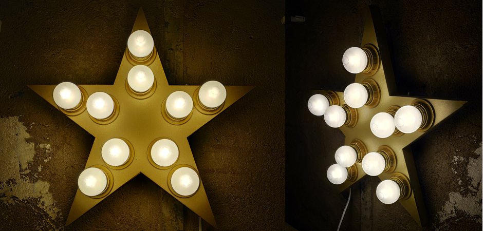 Настенный светильник Star золотая звезда Настенный светильник Star золотая звезда - Loft-Concept в Орле