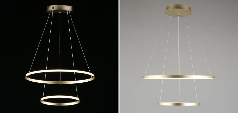 Люстра Ring Horizontal Double Gold Люстра Ring Horizontal Double Gold - Loft-Concept в Орле