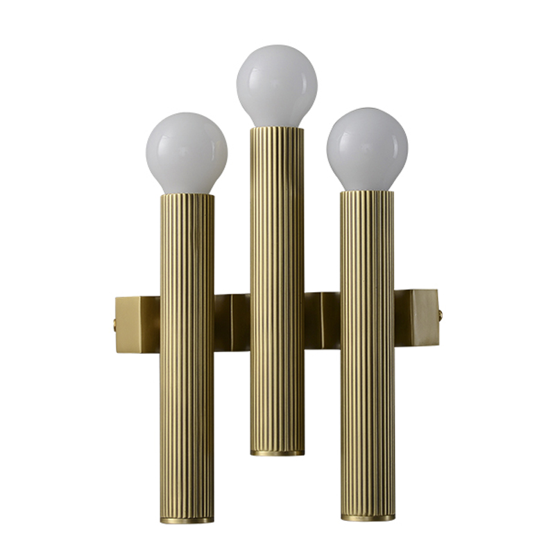 Бра Corrugated Brass Wall Lamp Латунь Бра Corrugated Brass Wall Lamp Латунь в Орле | Loft Concept
