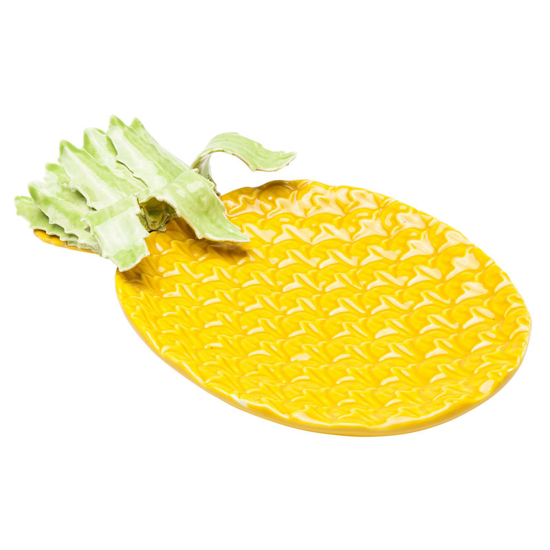 Тарелка Pineapple Plate Желтый Зеленый Тарелка Pineapple Plate Желтый Зеленый в Орле | Loft Concept