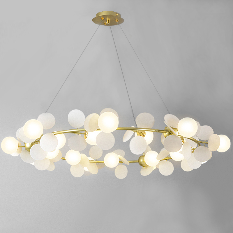 Люстра MATISSE Chandelier circle white Золотой Белый в Орле | Loft Concept 