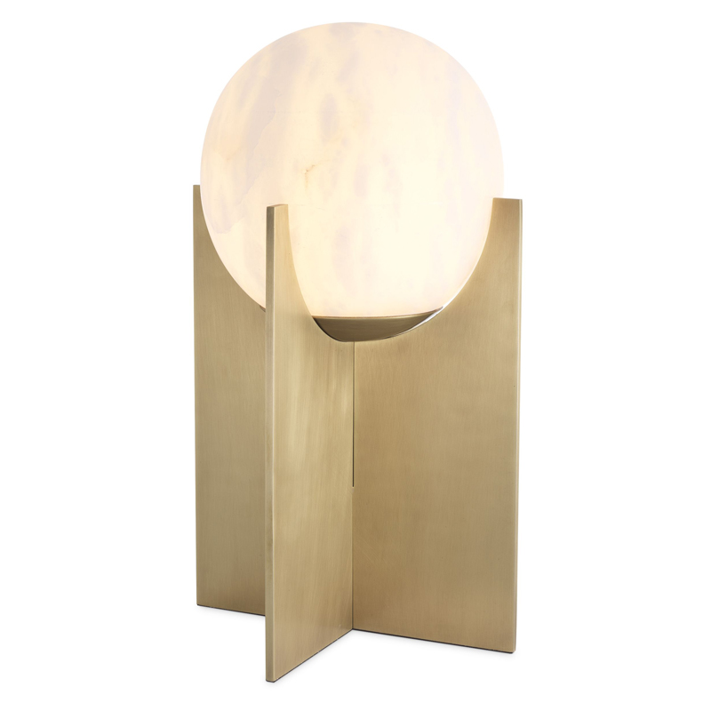 Настольная лампа Eichholtz Table Lamp Scorpios L Латунь Античная полированная Белый Настольная лампа Eichholtz Table Lamp Scorpios L Латунь Античная полированная Белый в Орле | Loft Concept