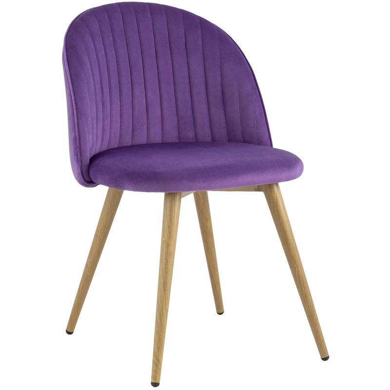 Стул Miruna Chair Лиловый Велюр Лиловый Древесина Стул Miruna Chair Лиловый Велюр Лиловый Древесина в Орле | Loft Concept