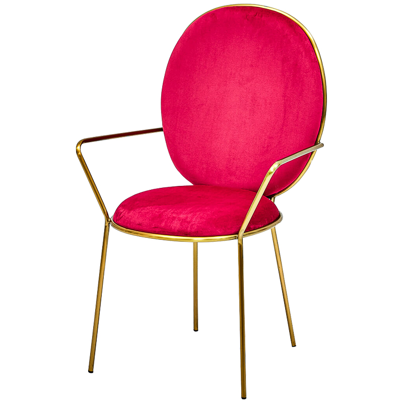 Стул с подлокотниками STAY Chair Fuchsia Фуксия Глянцевое золото Стул с подлокотниками STAY Chair Fuchsia Фуксия Глянцевое золото в Орле | Loft Concept