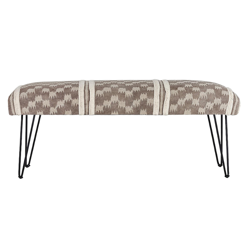 Оттоманка Beige Kilim Ornament Бежево-серый Оттоманка Beige Kilim Ornament Бежево-серый в Орле | Loft Concept