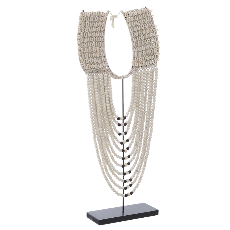 Этническое ожерелье на подставке Seashell Necklace Бежевый Черный Этническое ожерелье на подставке Seashell Necklace Бежевый Черный в Орле | Loft Concept