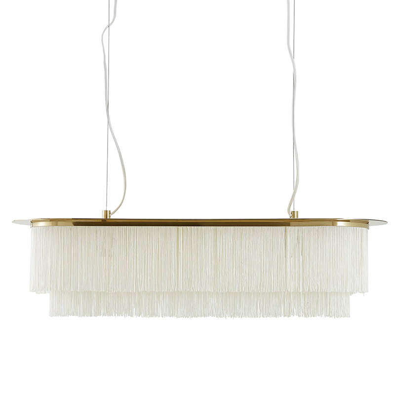 Люстра Houtique Linear Chandelier Cream Кремовый Латунь Люстра Houtique Linear Chandelier Cream Кремовый Латунь в Орле | Loft Concept