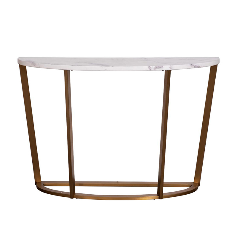Консоль Carlo Console матовое золото Белый Мрамор Bianco в Орле | Loft Concept 