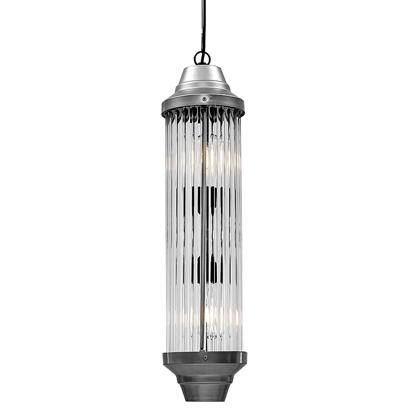 Подвесной светильник Transparent Tubes Pendant Хром Прозрачный Подвесной светильник Transparent Tubes Pendant Хром Прозрачный в Орле | Loft Concept