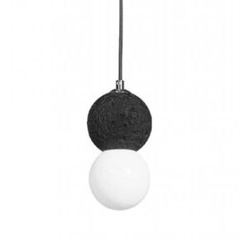 Светильник подвесной Sea foam Black диаметр 10 Белый Черный Светильник подвесной Sea foam Black диаметр 10 Белый Черный в Орле | Loft Concept