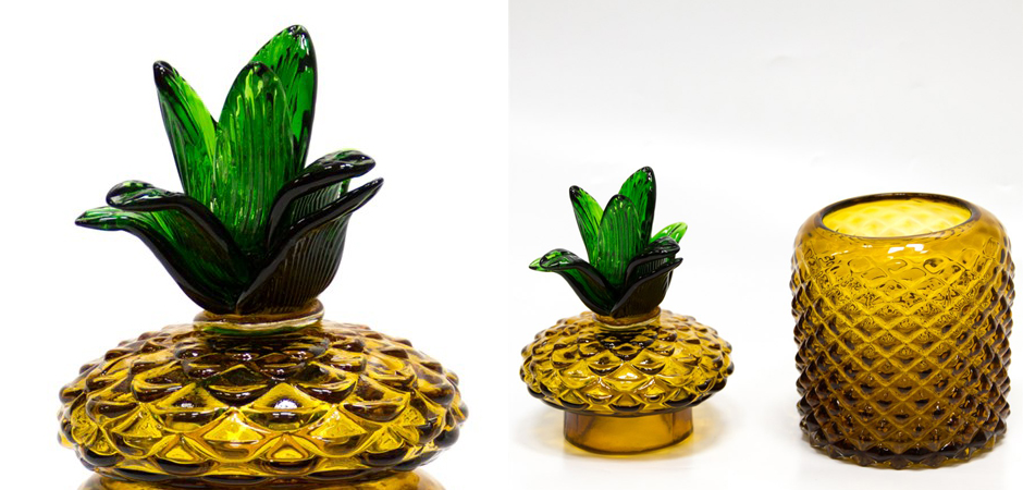 Ваза с крышкой Pineapple Transparent Amber S Ваза с крышкой Pineapple Transparent Amber S - Loft-Concept в Орле