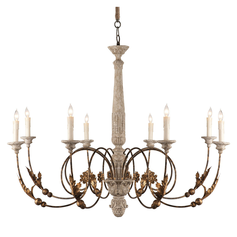Люстра Mauricette Provence Chandelier Бронза Светло-серый Люстра Mauricette Provence Chandelier Бронза Светло-серый в Орле | Loft Concept
