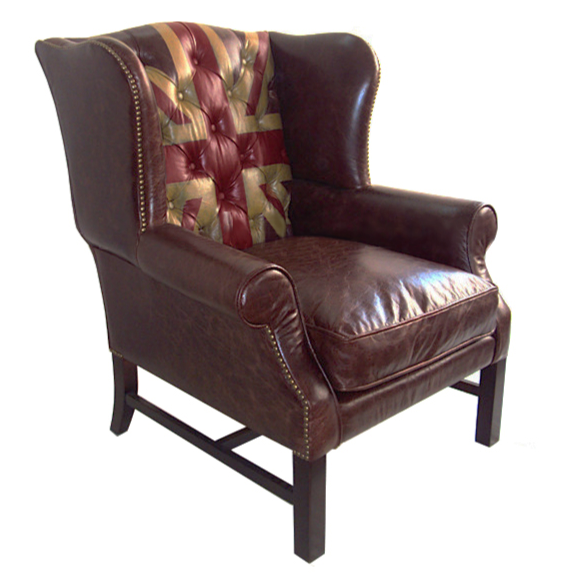 Кресло Leather Аrmchair Union Jack Коричневый Кресло Leather Аrmchair Union Jack Коричневый в Орле | Loft Concept