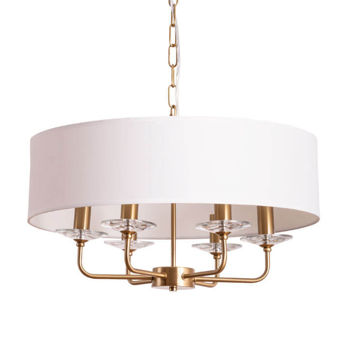 Люстра Obelerio Chandelier Белый Бронза Прозрачный Люстра Obelerio Chandelier Белый Бронза Прозрачный в Орле | Loft Concept