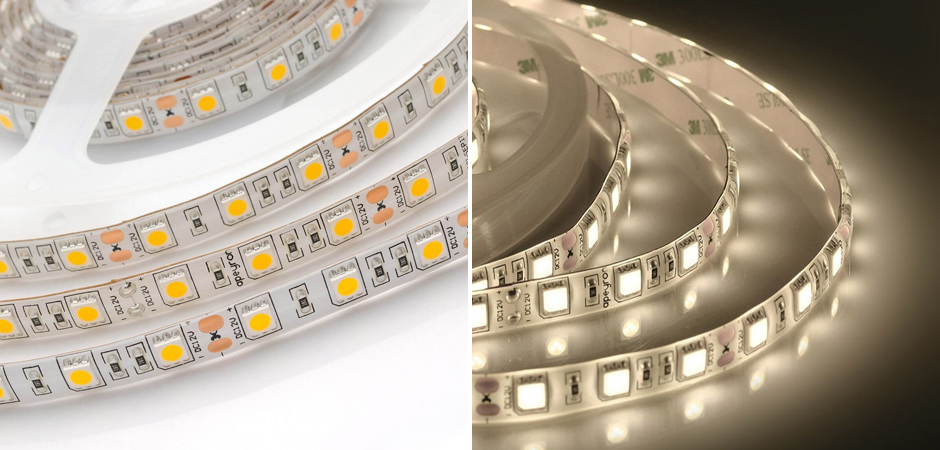 Светодиодная влагозащищенная лента 14,4W/m 60Led/m 5050SMD теплый белый Светодиодная влагозащищенная лента 14,4W/m 60Led/m 5050SMD теплый белый - Loft-Concept в Орле
