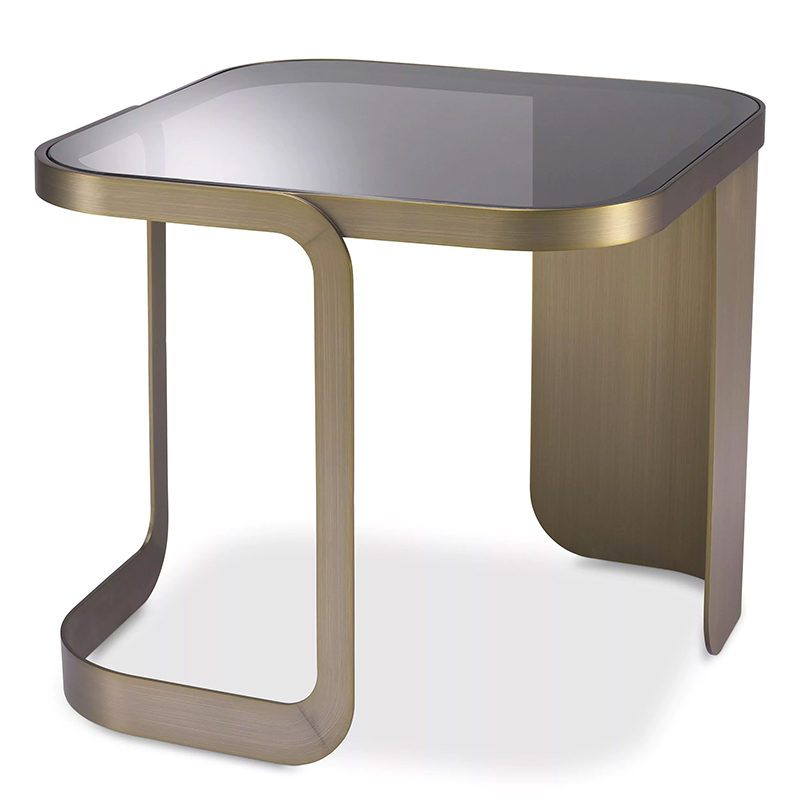 Приставной стол Eichholtz Side Table Numa Латунь Стекло Смок Приставной стол Eichholtz Side Table Numa Латунь Стекло Смок в Орле | Loft Concept