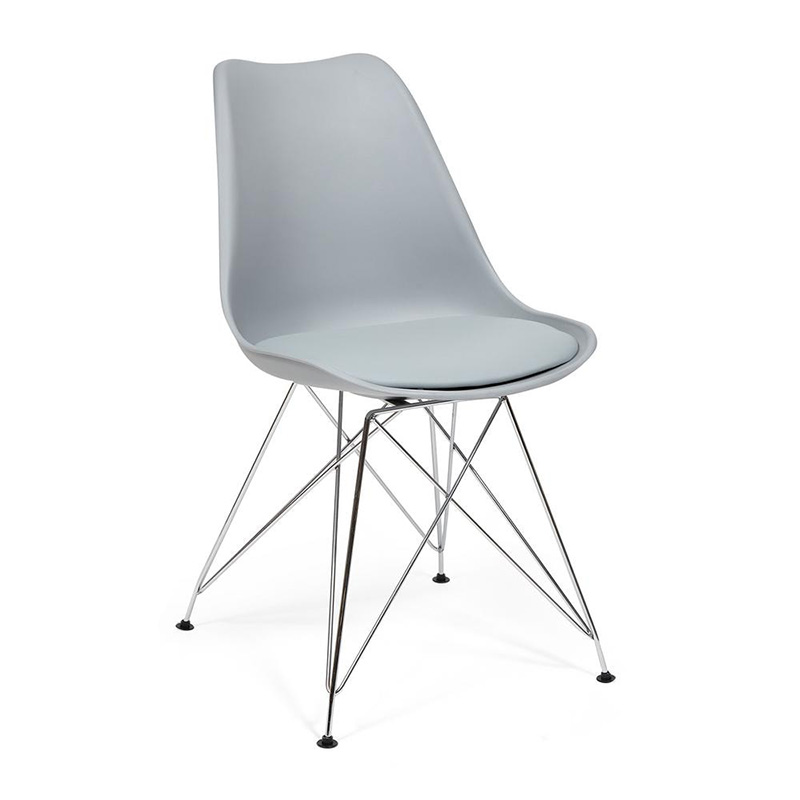 Стул DSR gray Серый Хром Стул DSR gray Серый Хром в Орле | Loft Concept