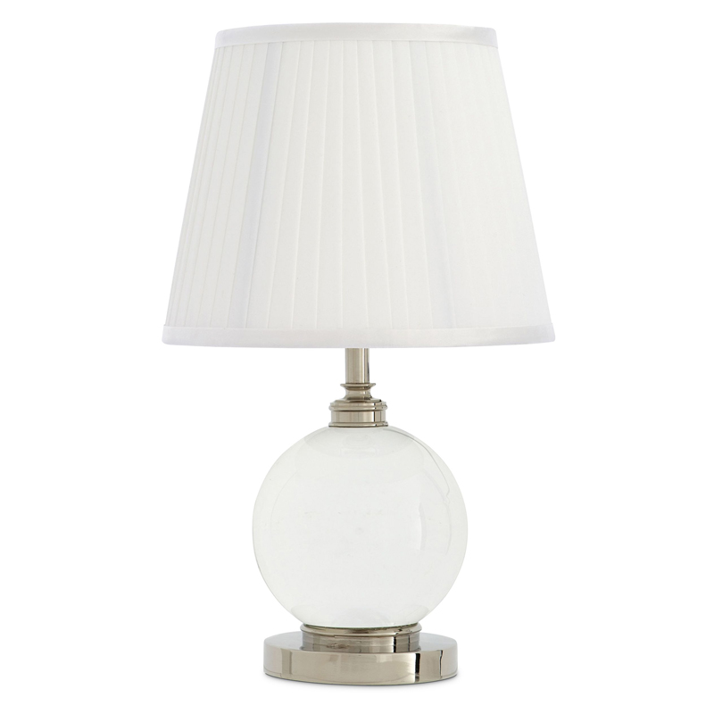 Настольная лампа Eichholtz Table Lamp Octavia Прозрачный Белый Никель Настольная лампа Eichholtz Table Lamp Octavia Прозрачный Белый Никель в Орле | Loft Concept