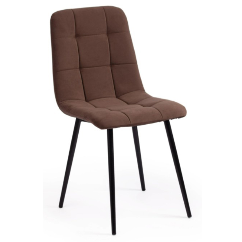 Стул Nancy Velour Brown Chair Коричневый Черный Стул Nancy Velour Brown Chair Коричневый Черный в Орле | Loft Concept