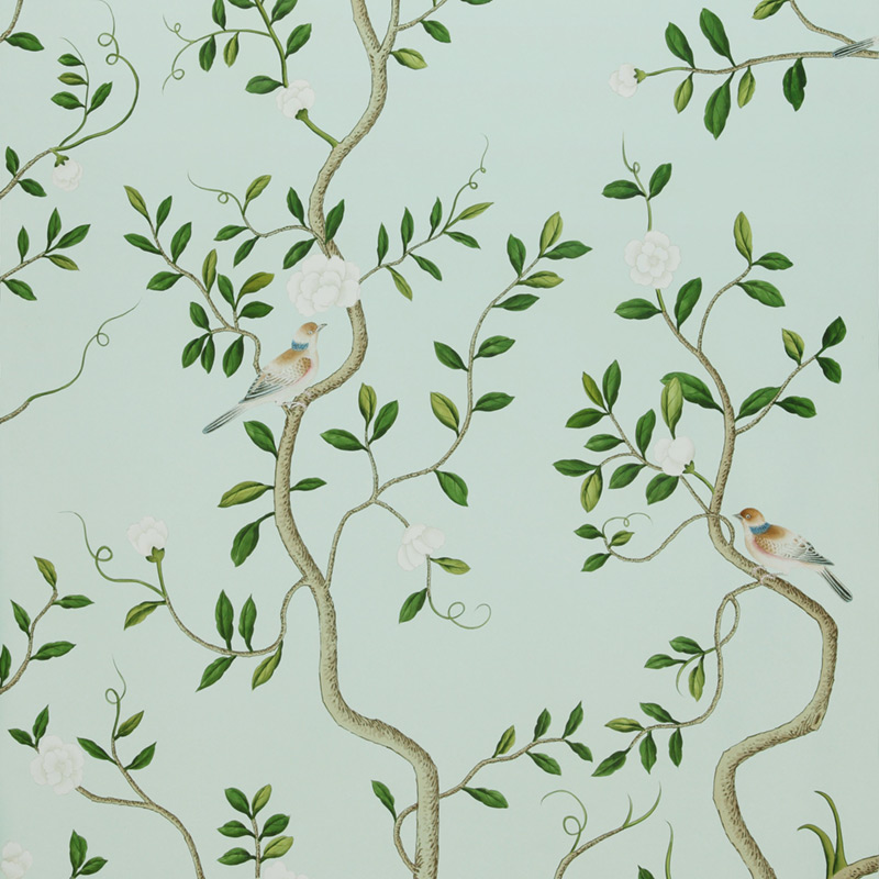 Обои ручная роспись Gustavian Garden Spring on white dyed paper Обои ручная роспись Gustavian Garden Spring on white dyed paper в Орле | Loft Concept