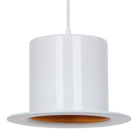 Подвесной светильник Pendant Lamp Banker Bowler Hat White I Белый Подвесной светильник Pendant Lamp Banker Bowler Hat White I Белый в Орле | Loft Concept