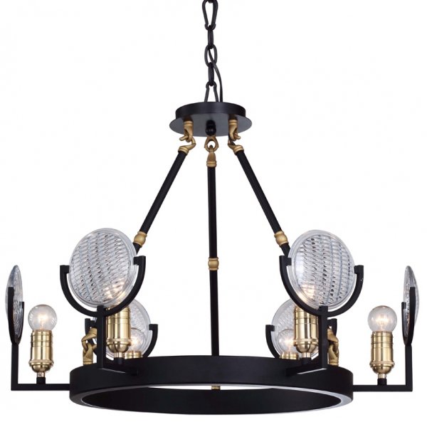 Люстра RH Gaslight Lens Chandelier 6 Черный Люстра RH Gaslight Lens Chandelier 6 Черный в Орле | Loft Concept