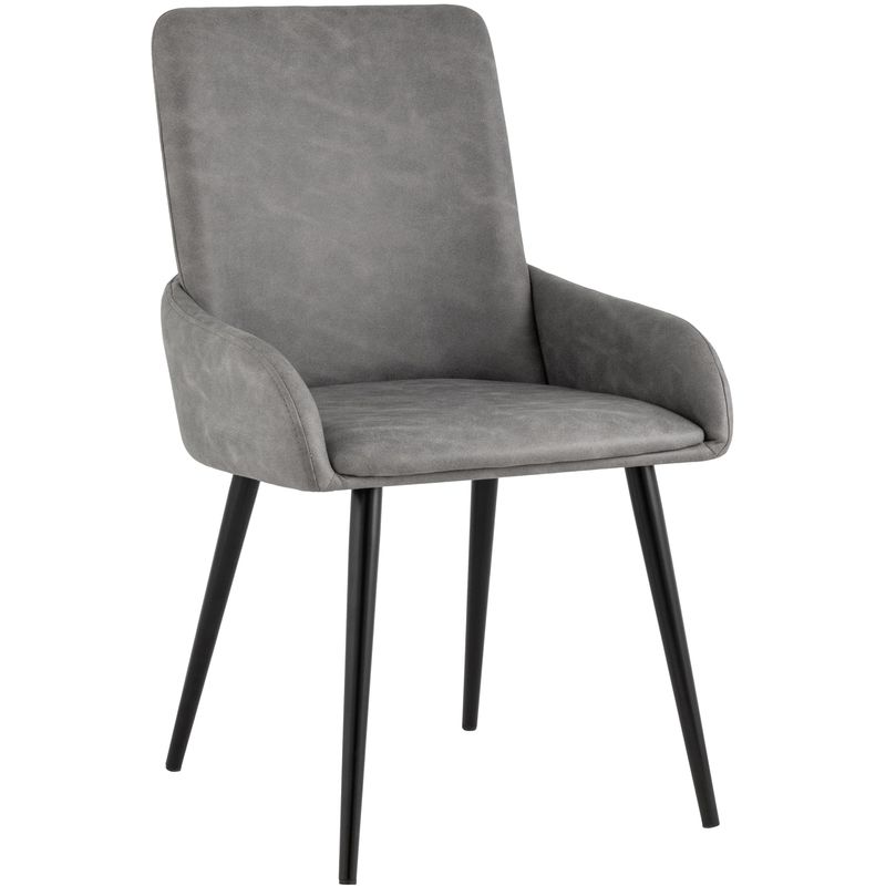 Стул Munchen Chair Серая Искусственная Замша Серый Черный Стул Munchen Chair Серая Искусственная Замша Серый Черный в Орле | Loft Concept
