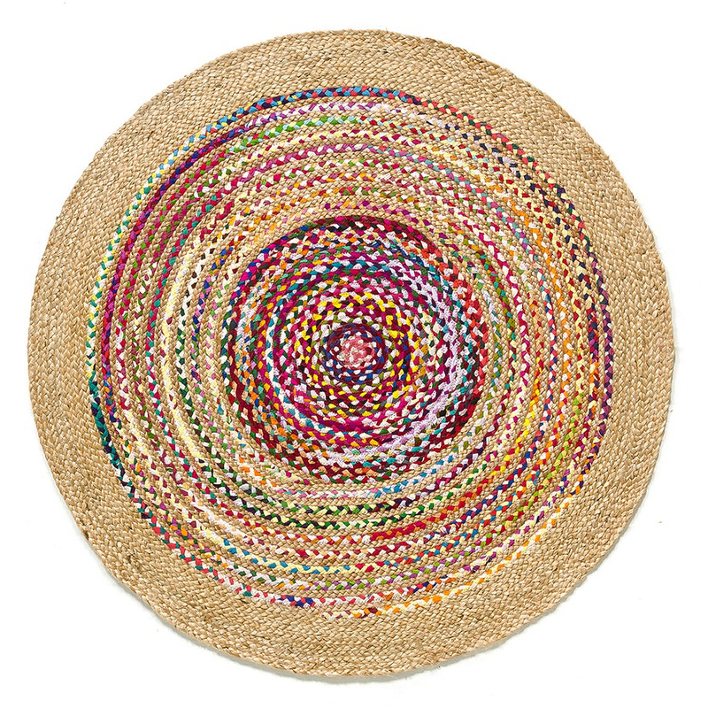 Ковер Round Multicolored Carpet джут и хлопок Мульти Ковер Round Multicolored Carpet джут и хлопок Мульти в Орле | Loft Concept