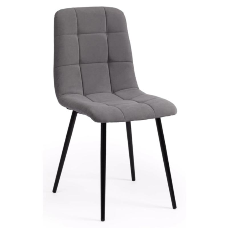 Стул Nancy Velour Grey Chair Серый Черный Стул Nancy Velour Grey Chair Серый Черный в Орле | Loft Concept