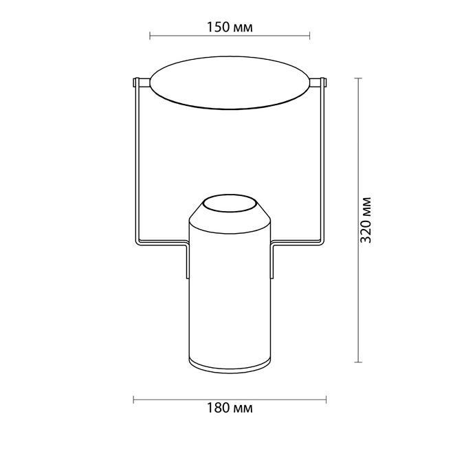 Настольная лампа Black Cylinder Table Lamp Настольная лампа Black Cylinder Table Lamp в Орле
