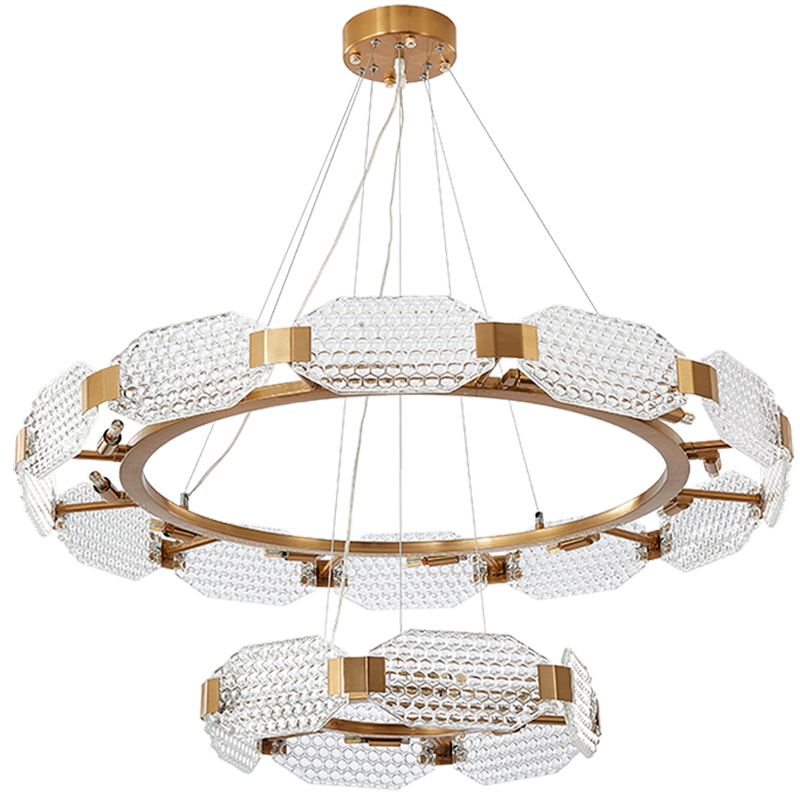 Люстра Ring shaped crystal chandelier Золотой Прозрачное Стекло в Орле | Loft Concept 