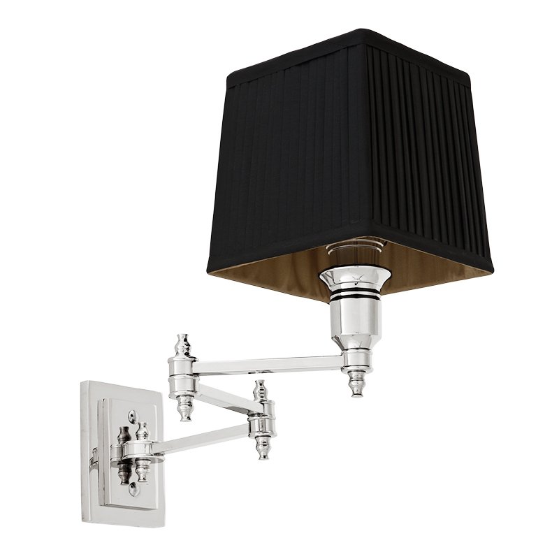 Бра Wall Lamp Lexington Swing Nickel+Black Никель Черный Бра Wall Lamp Lexington Swing Nickel+Black Никель Черный в Орле | Loft Concept