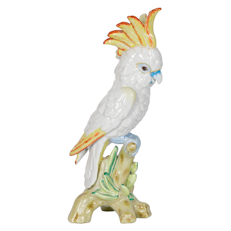 Статуэтка фарфоровая Попугай Parrot Белый Статуэтка фарфоровая Попугай Parrot Белый в Орле | Loft Concept